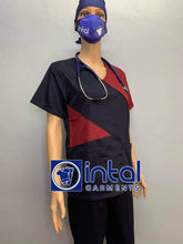 SCRUB SUIT High Quality SS_11 Polycotton CARGO PANTS by INTAL GARMENTS Color Midnight Blue-Maroon