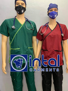SCRUBSUIT Medical Doctor Nurse Uniform SS13 JOGGER 4-Pocket Pants High quality made Polycotton Fabric by Intal Garments Color Forest Green Kelly Green