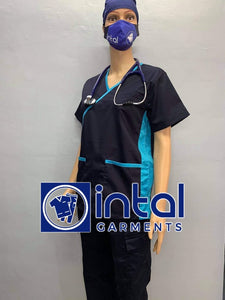SCRUBSUIT Medical Doctor Nurse Uniform SS13 JOGGER 4-Pocket Pants High quality made Polycotton Fabric by Intal Garments Color Midnight Blue Bleu de France