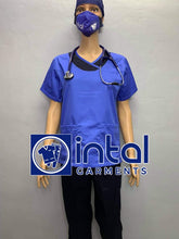 SCRUB SUIT High Quality SS_14 Polycotton JOGGER PANTS by INTAL GARMENTS Color Azure Blue-Midnight Blue