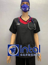 SCRUB SUIT High Quality SS_14 Polycotton by INTAL GARMENTS Color Black - Maroon