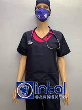 SCRUB SUIT High Quality SS_14 Polycotton JOGGER PANTS by INTAL GARMENTS Color Midnight Blue-Fuchsia