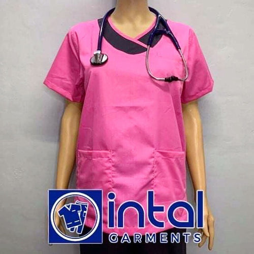 SCRUB SUIT High Quality SS_14 Polycotton JOGGER PANTS by INTAL GARMENTS Color Rose Pink-Midnight Blue