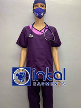 SCRUB SUIT High Quality SS_14 Polycotton by INTAL GARMENTS Color Violet - Lilac