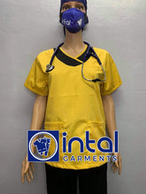 SCRUB SUIT High Quality SS_14 Polycotton by INTAL GARMENTS Color Yellow - Black