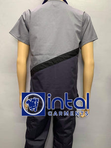SCRUB SUIT High Quality SS_15 Polycotton CARGO PANTS by INTAL GARMENTS Color Charcoal Grey-Black-Light Grey (Charcoal Grey Pants)