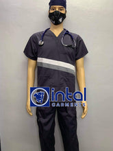 SCRUB SUIT High Quality SS_15B Polycotton JOGGER PANTS by INTAL GARMENTS Color Charcoal Grey-Light Grey-White