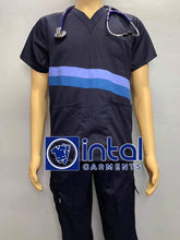 SCRUB SUIT High Quality SS_15B Polycotton JOGGER PANTS by INTAL GARMENTS Color Midnight Blue-Sapphire Blue-Powder Blue