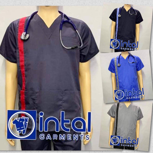 INTAL SCRUBSUIT 019 CARGO JOGGER 6-Pocket Pants V-Neck Lhacose Cotton Unisex Premium Quality Scrubs