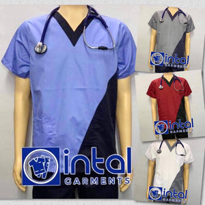 Scrub Suit High Quality Medical Doctor Nurse Scrubsuit Set B Regular or Cargo 4 Pocket Pants Unisex Scrubs 20A