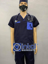 Scrub Suit FREE NAME EMBROIDERY 024A Embroidered Scrubs (Philippine Map) High Quality Doctor Nurse Scrubsuit Cargo 6 Pocket Pants Unisex Scrubs