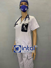 Scrub Suit FREE NAME EMBROIDERY 024A Embroidered Scrubs (Philippine Map) High Quality Doctor Nurse Scrubsuit Cargo 6 Pocket Pants Unisex Scrubs