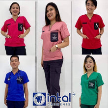Scrub Suit FREE NAME EMBROIDERY 024A Statement Scrubs (Philippine Map) RED BLACK High Quality Doctor Nurse Scrubsuit Cargo 6 Pocket Pants Unisex Scrubs