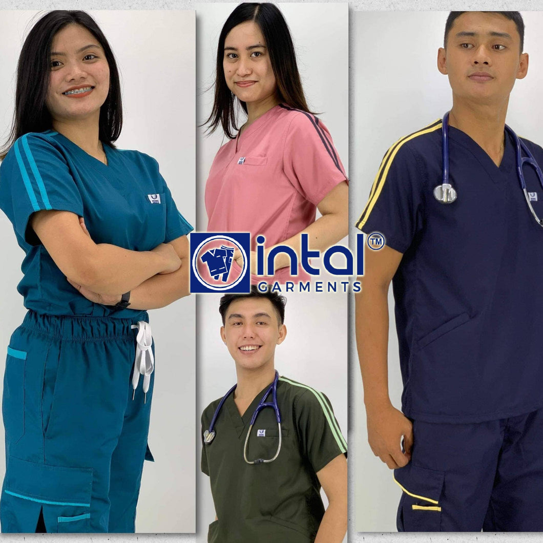 SCRUB SUIT CARGO 6-Pocket Pants ACTIVEWEAR UNISEX SCRUBS Premium Quality Scrubsuit 031B Set by INTAL GARMENTS
