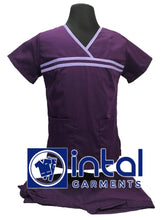 SCRUB SUIT High Quality SS_04B Polycotton by INTAL GARMENTS Color Violet - Orchid Violet