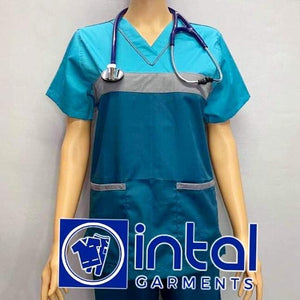 Scrub Suit High Quality Medical Doctor Nurse Scrubsuit Set A Regular or Cargo 6 Pocket Pants Unisex Scrubs 03B