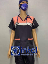 Scrub Suit High Quality Medical Doctor Nurse Scrubsuit Set A Regular or Cargo 4 Pocket Pants Unisex Scrubs 03F