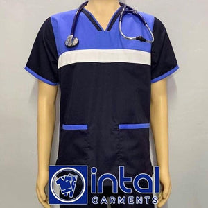 Scrub Suit High Quality Medical Doctor Nurse Scrubsuit Set A Regular or Cargo 4 Pocket Pants Unisex Scrubs 03F