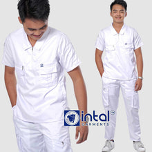 INTAL SCRUBSUIT 057 ALTA MAABILIDAD Sports Collar Coverall Style Quality Cargo 6-Pockets Belt Loop Unisex Quality Scrubs