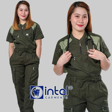 INTAL SCRUBSUIT 056 ALTA MAGALING Zip-Up Chino Collar Two-Tone Quality Cargo Bag 6-Pockets Belt Loop Unisex Quality Scrubs