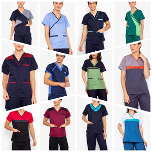 QUALITY SCRUBSUITS Medical Doctor Nurse Uniform REGULAR/JOGGER Set Unisex SS01I Brown Khaki